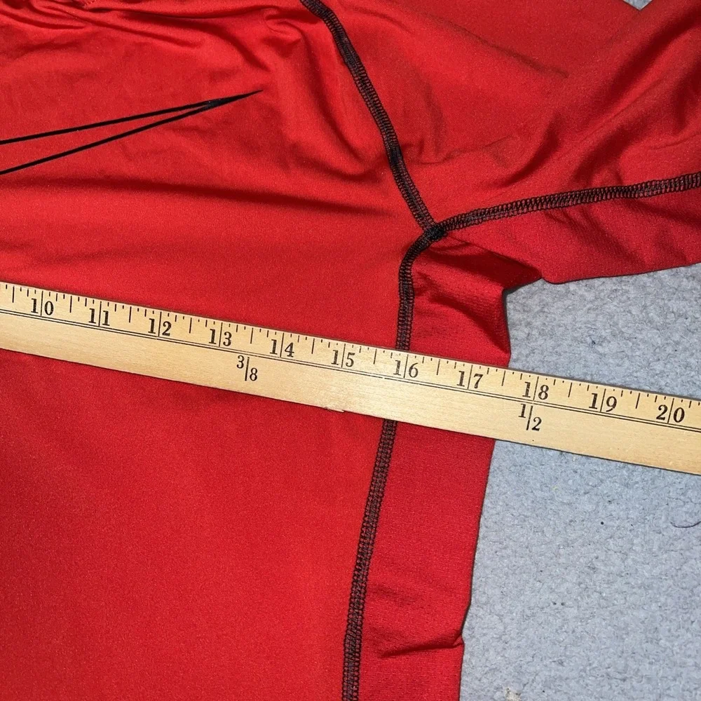 Nike Pro Shirt Men's Sz S Red Slim Fit Dri-Fit Athletic Training Top DD1992-657